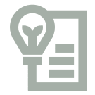 Icon of a light bulb merging with a document. The light bulb houses a small plant, symbolizing eco-friendly ideas, while the documents three lines represent information—perfect for digital marketing services focused on innovative solutions.