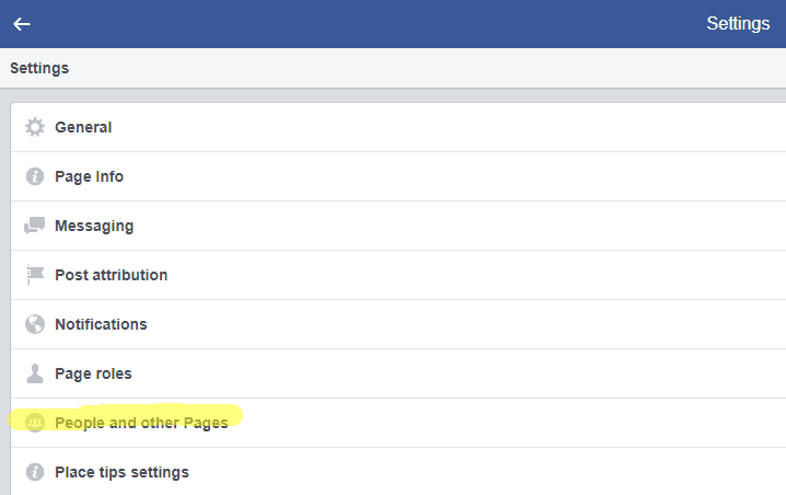 Mobile view of Facebook Business page