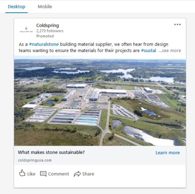 LinkedIn Ad Example