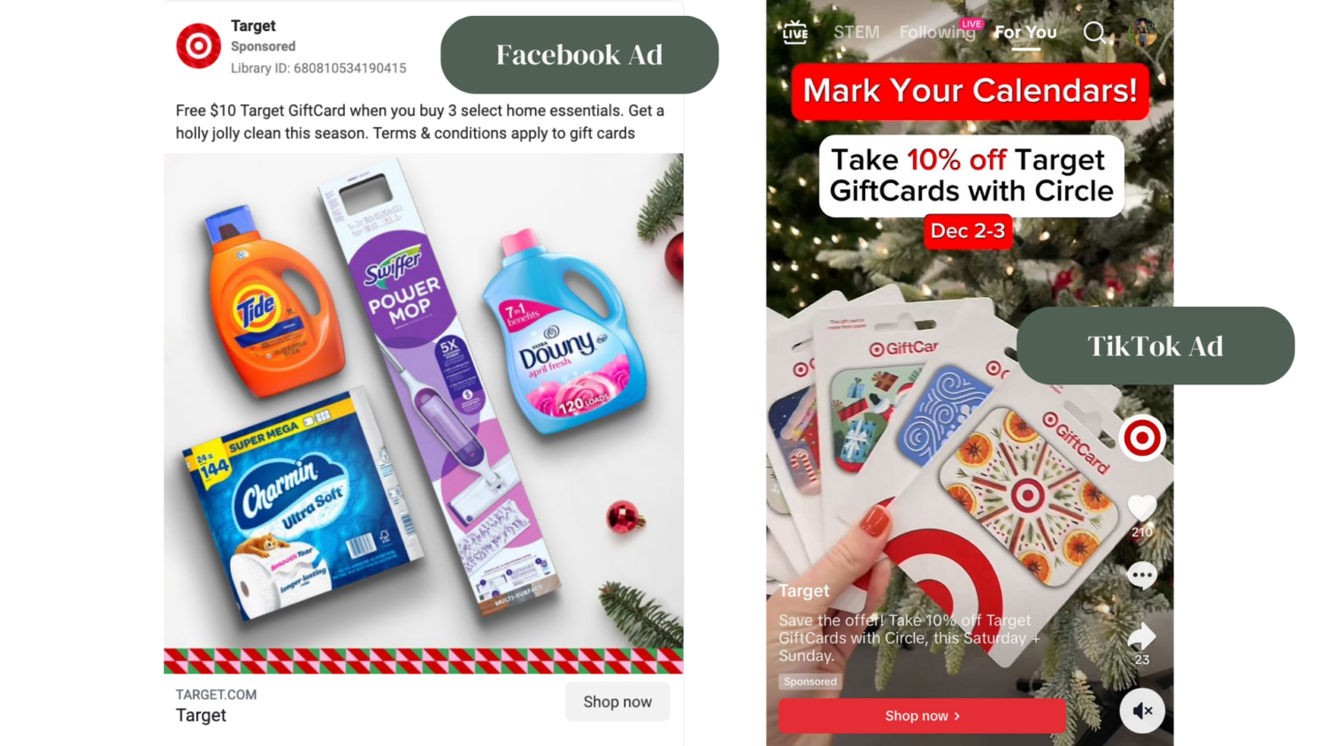 same offer on two different ad platforms